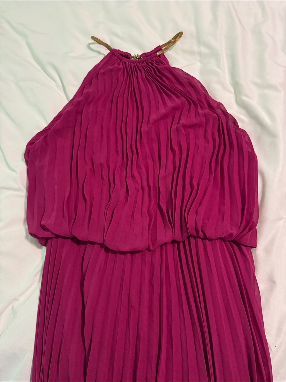 Xscape Magenta Halter Maxi Dress